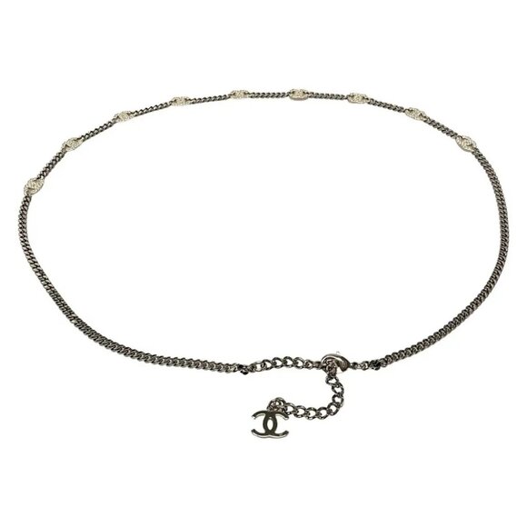 Auth CHANEL - AB6443 Silver Hardware Belt - Picture 3 of 6